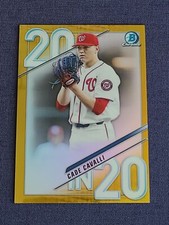 2020 Bowman Draft - Cade Cavalli 20 In 20 Insert Gold Refractor 13/50 Nats