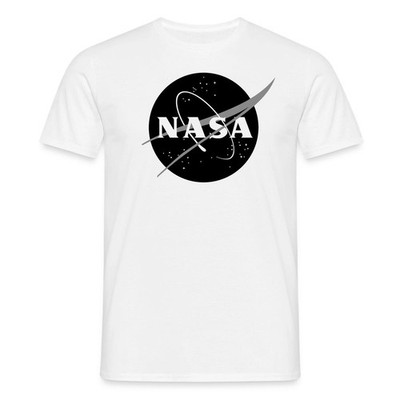 NASA Classic Logo Schwarz Weiß Männer T-Shirt