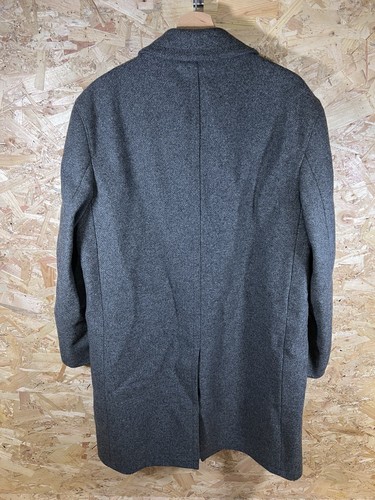 Lord International Wool Trench Coat Jacket Grey Fuhren West Germany Eu Size 52 - Afbeelding 6 van 10