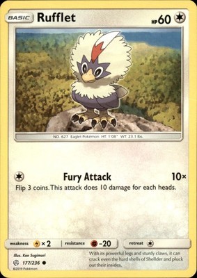 Rufflet 177/236 Common Cosmic Eclipse Pokemon NM