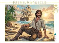 Calvendo Puzzle Robinson Erwacht Am Strand | 1000 Teile Lege-GrößE 64X48Cm Foto-
