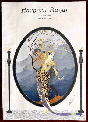 Harper's Bazaar Bazar Magazine ~ August 1918 ~ Erte Woman And Satyr