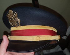 US ARMY Schirmmütze Blue Dress Officer Cap Bancroft Farmingham massachusetts