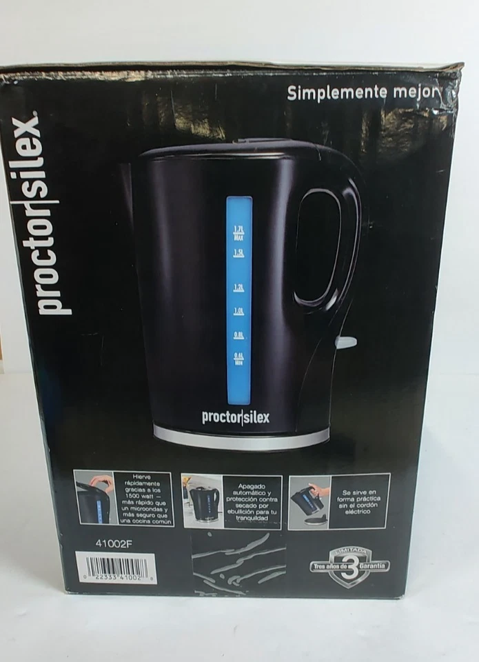 Hervidor eléctrico inalámbrico PROCTOR SILEX #41002F 1,7 LITROS Foto 4 de 4