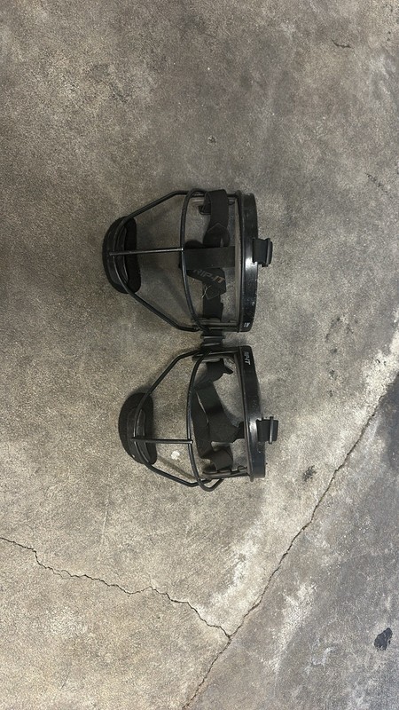 Lot of 2 Baseball Batter Helmet Face Guard Cages Black Chin Strap NOCSAE