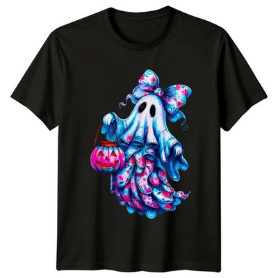 Süß Geist Kürbis Halloween Urlaub Unisex T-Shirt Herren Damen Grafik Tee