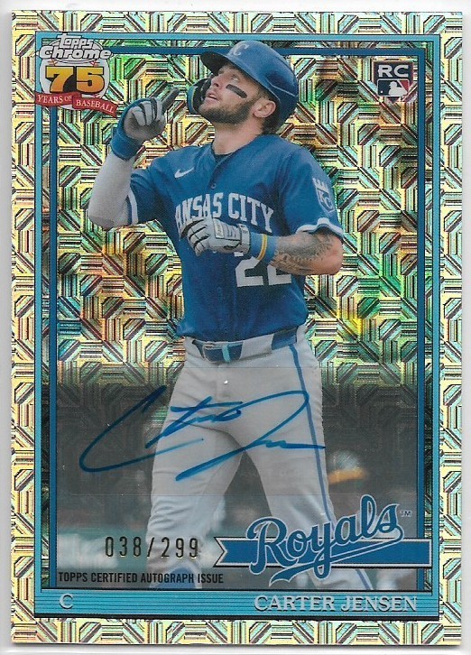 2026 Topps Carter Jensen #91C2-36 Rookie Silver Pack Refractor Auto #'d /299 RC