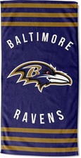 Toalla de playa Northwest NFL Baltimore Ravens unisex-adulto, 30" x 60", rayas