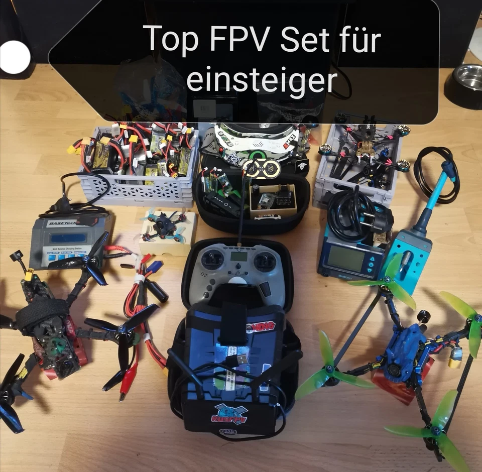 FPV Bundle: 3 Quatts, Radio, FPV Brille, viele Lipos, Ladegerät, Lötstation etc - Bild 2 von 4