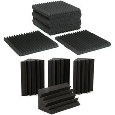 Auralex 2 inch Studiofoam Wedges 2x2 foot Acoustic Panel 12-pack and Bass Trap