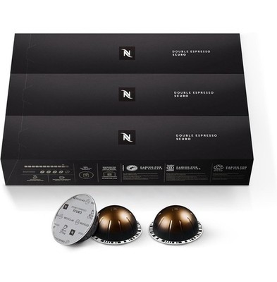 Nespresso Vertuo, Double Espresso Scuro, Dark Roast Pods, 30ct
