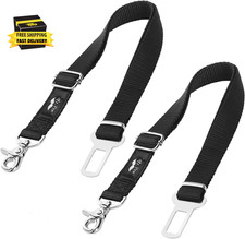 - Adjustable Dog Seat Belt for Car, 2 Pack, Pet Safety Harness, Car Leash          