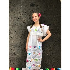 Mexican tunic one size fits all white