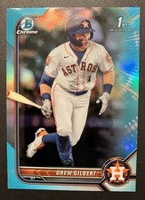 2022 Bowman Draft #BDC-152 Drew Gilbert Chrome Sky Blue Refractor