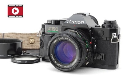 MINT] Canon AE-1 Program Black Film Camera New FD NFD 50mm f1.4