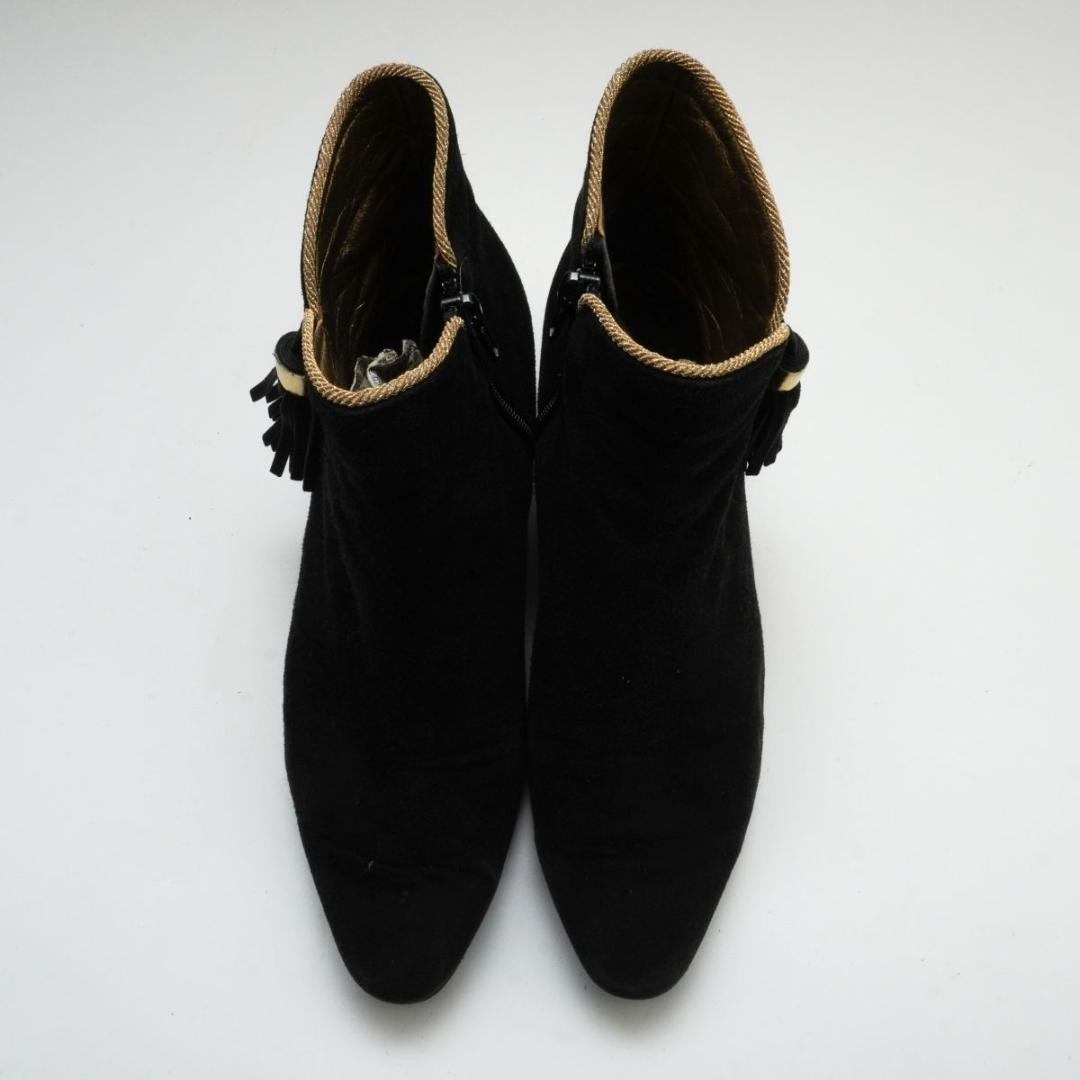 Saint Laurent Short Boots Shoes EU 35.5 US 5.5 Suede Black Authentic thumbnail 24