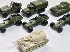 Hot Wheels Blackwall Military Camo Lot of 7 Trucks Tanks US Army Vintage