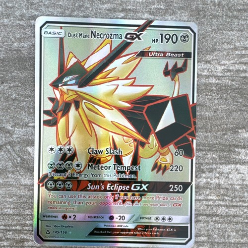 Pokemon Dusk Mane Necrozma GX Full Art Holo Ultra Rare 145/156 Eng 2018