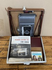 Vintage Polaroid Camera Model J66 Land Camera with Leather Case Flash Paperwork