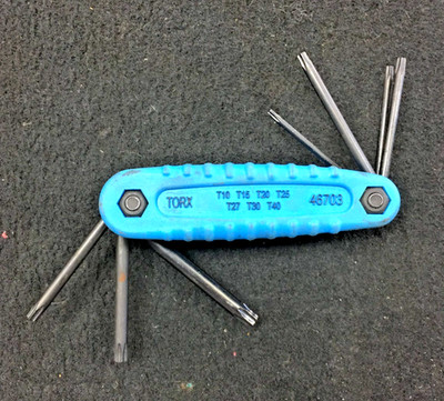 Craftsman Folding Hex Key Set TORX 46703, T10, T15, T20, T25, T27, T30, T40