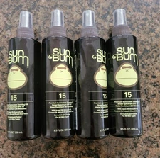 4 PK Sun Bum SPF 15 Moisturizing Tanning Oil Broad Spectrum Protection 