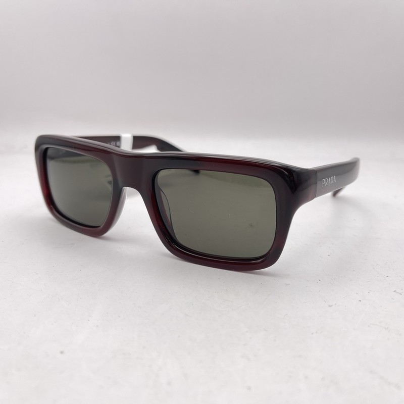 Prada Unisex Square Full Rim Sunglasses SPRD11 Pomegranite Tortoise