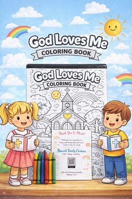God Loves Me Coloring Book & Crayons Set Multicolor 