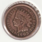 US Rare Old West 1905 Indian Head Penny Coin American Collection Shield Cent USA