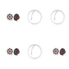 Kicker ( 3 Pair ) 45KM84L 8" LED Marine Speakers & 47KLSR8 8-Inch LED Spacer ...