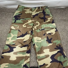 US Army USGI Woodland Camo BDU HOT WEATHER Outdoor Pants Size SMALL SHORT