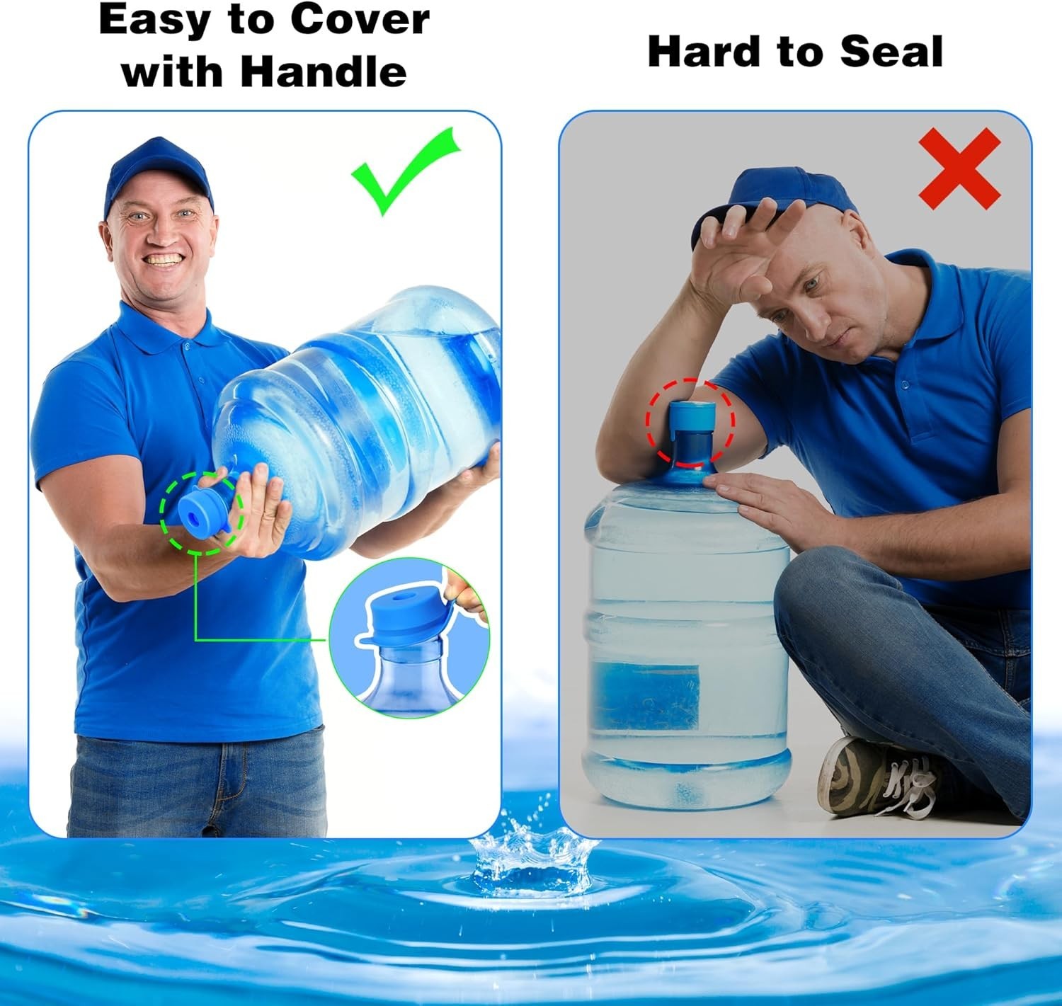 Primo Leak-Proof Water Jug Caps 4-Pack - Perfect for 5 Gallon & 3 Gallon Jugs