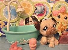 LITTLEST PETSHOP BULLDOG  1765 CHIEN DOG LPs Rare Lot Authentic Lot