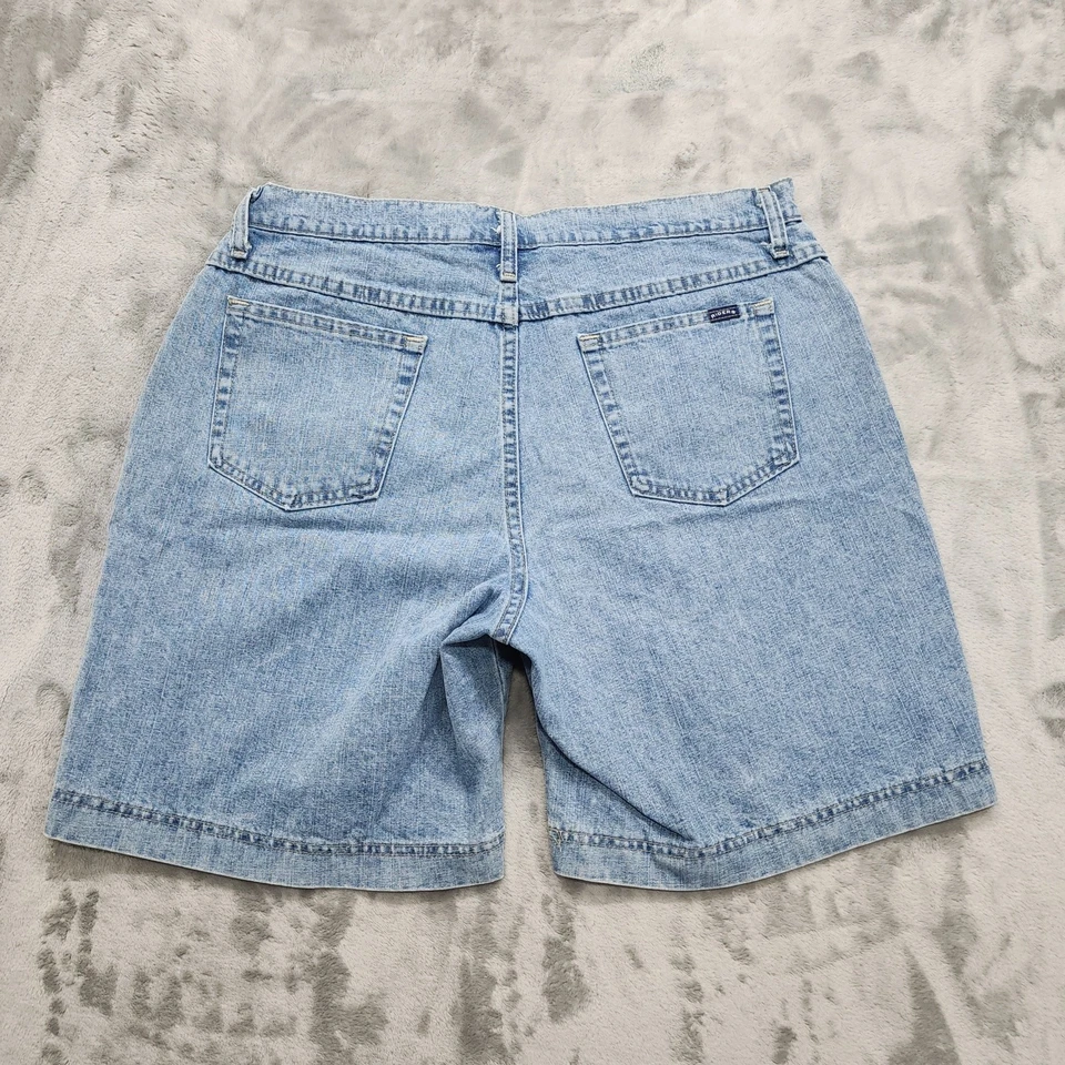 Vintage 90s Riders Short Womens 16 Blue Denim High Rise Light Wash Casual Preppy - Image 3 of 4