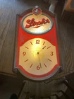 Vintage 1986 Stroh’s Beer Electric Light Up Clock Sign  Works Great