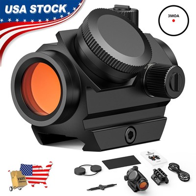 Rechargeable 1x21mm Compact Motion Awake 3 MOA Red Dot Sight For Picatinny Rails
