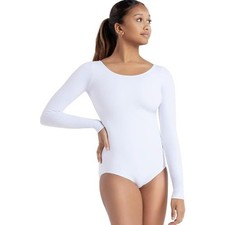 Capezio Women's Long Sleeve Leotard Medium White