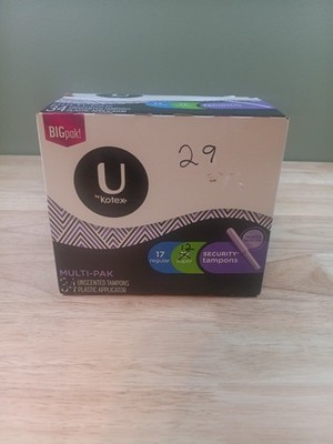 U By Kotex Security Tampons Multi Pack 17 Regular 12 Super Unscented New 