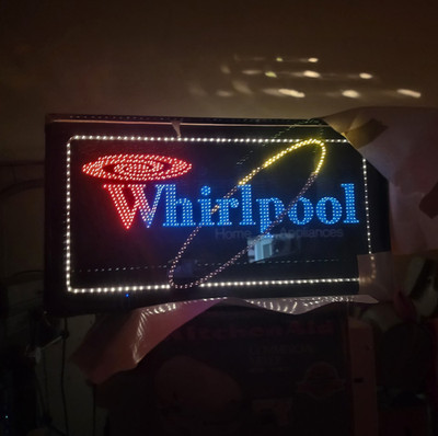 Whirlpool Fiboroptic Sign Appliances Store Display Advertising Sign