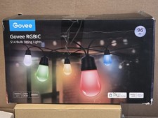 Govee Smart Outdoor String Lights H7021, RGBIC Warm White 96ft 2 Ropes of 48f 4