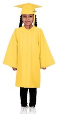 Child Matte Gold Graduation Cap Gown - Preschool Kindergarten