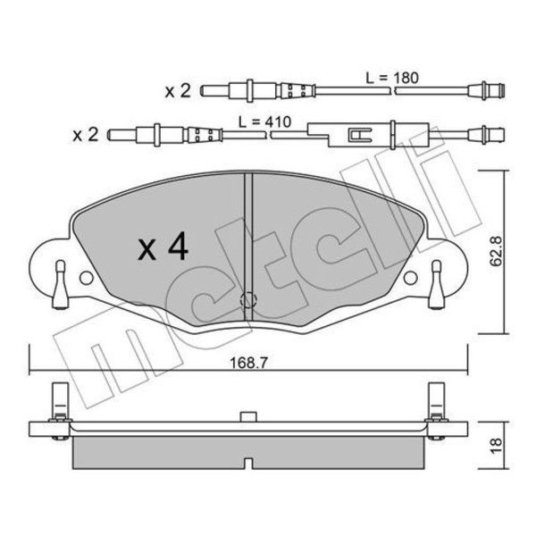Metelli BremsbeläGe Bremsbelegsatz Vorne FüR CitroëN C5 I Break-image