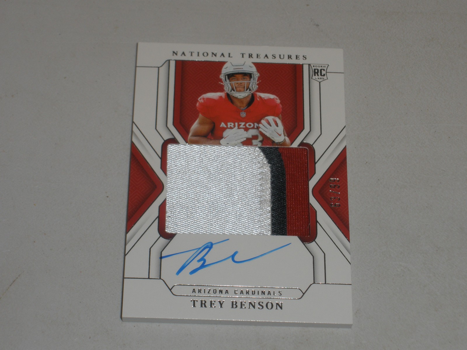 2024 National Treasures RPA Autograph Auto Patch 174 Trey Benson 63/99 Rookie RC