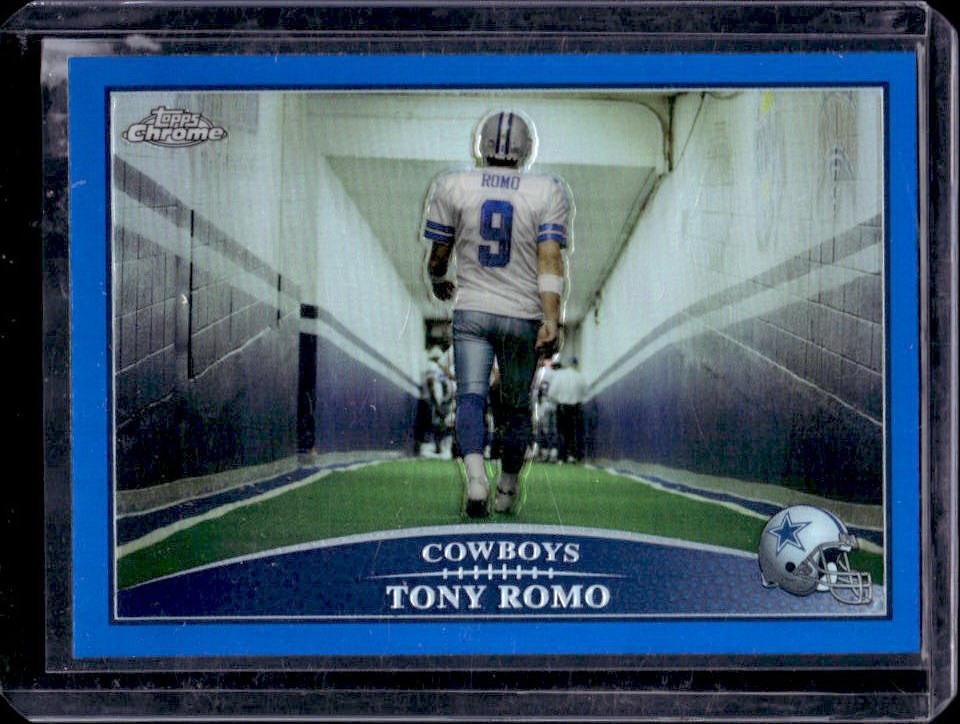 2009 Topps Chrome Tony Romo Blue Refractor #TC56 Cowboys