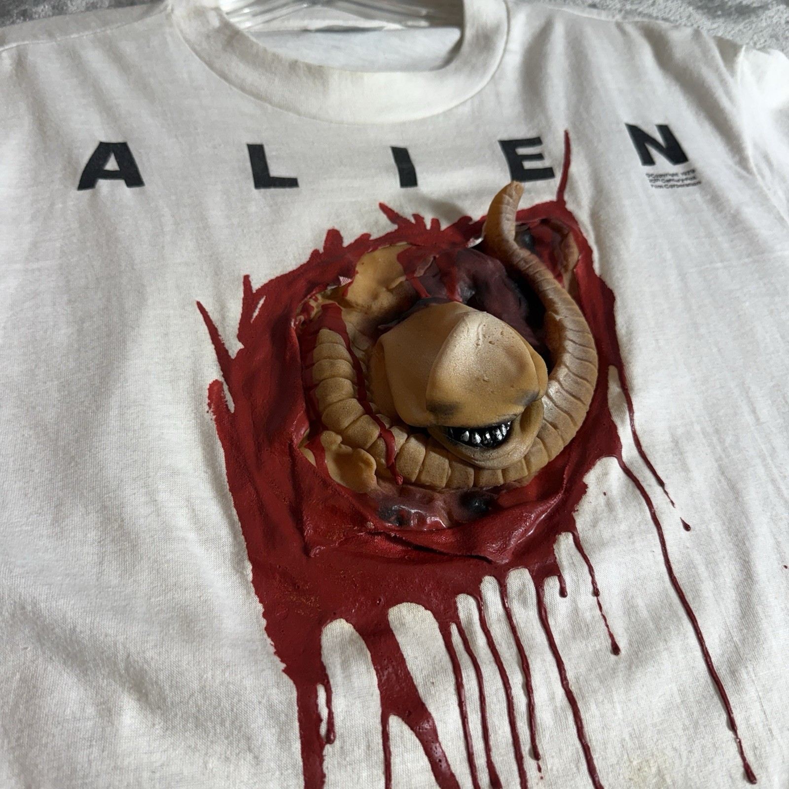 Vintage 1979 Alien Hanes 3DT Chest Burster T-Shirt Large 42-44 Rare Horror image 2