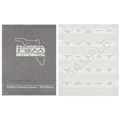 Book and Tabs - FLORIDA CONTRACTORS MANUAL 2025 EDITION
