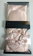 New Kitsch The Satin Sleep Set, Pillowcase, Eye Mask Scrunchie, Blush Kit-sch