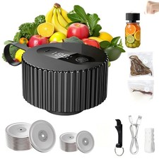 Upgraded 3in1 Electric Mason Jar Vacuum Sealer Kit for Mason Jars Black or white