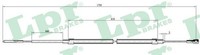 LPR Bremsseil Seilzug Feststellbremse C0073B FüR E34 BMW 5Er Touring 518 520 24V