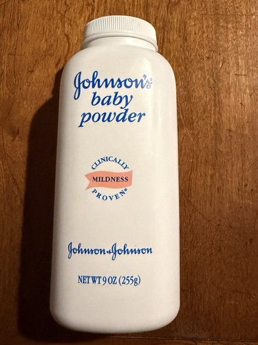 Johnson's Baby Powder with Talc 9 oz Size Bottle 1996 Made In USA SEE PHOTOS