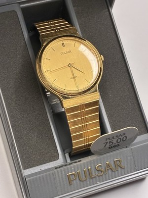 Pulsar V515-7040 ( Seiko ) Gold Tone Men s Quartz Watch   New Battery Runs